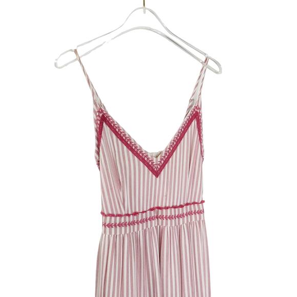 Francesca's Japna Pink Spaghetti Strap Striped Maxi Dress Extra Small - Picture 2 of 5